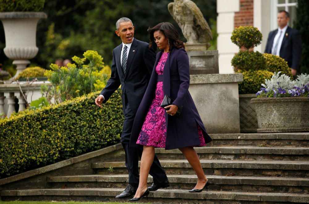 U.S. President Barack Obama and first lady ...