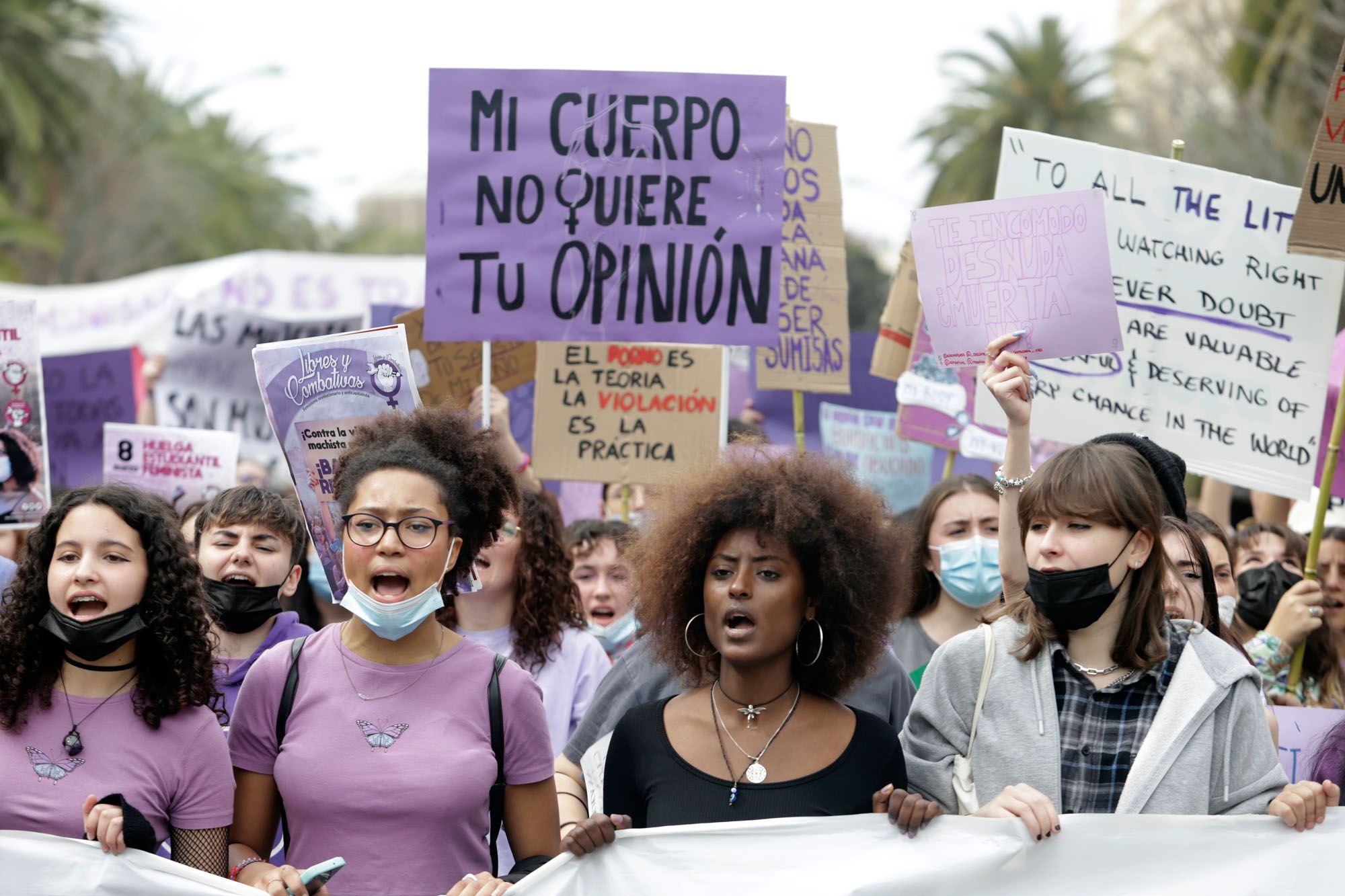 8M en Málaga | Las imágenes de la manifestación estudiantil por el Día de la Mujer