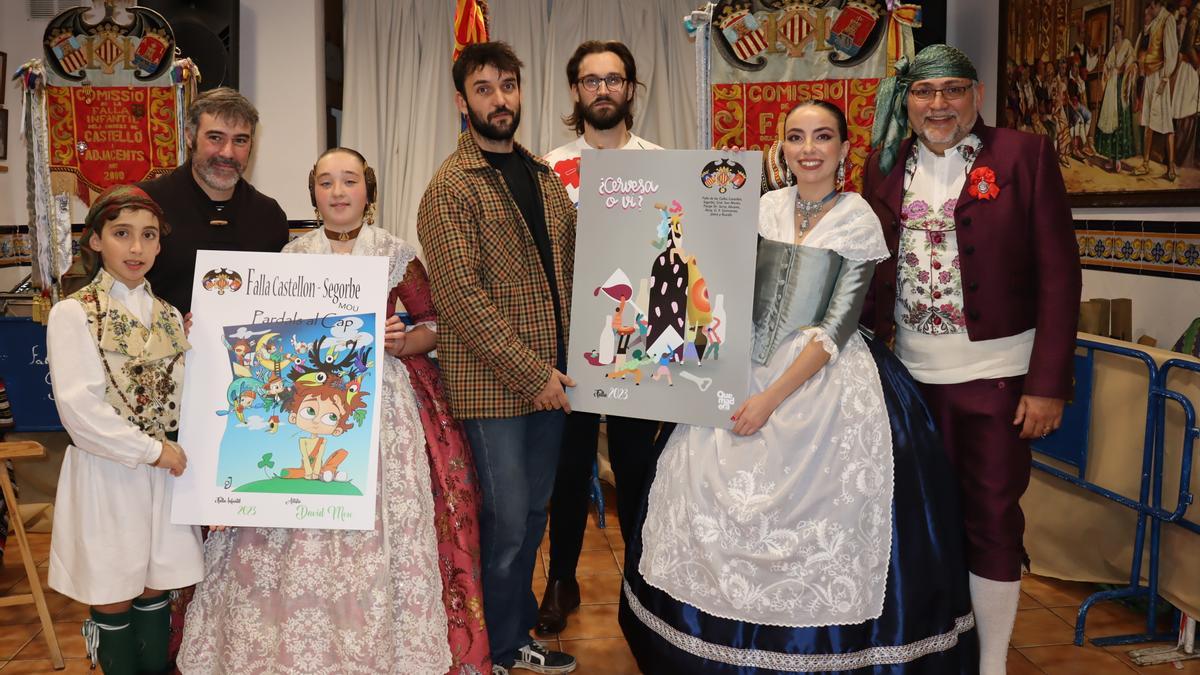 Los artistas, los bocetos y el cuadro de honor de Castellón-Segorbe.