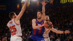 Tomas Satoransky, en el partido ante Olympiacos