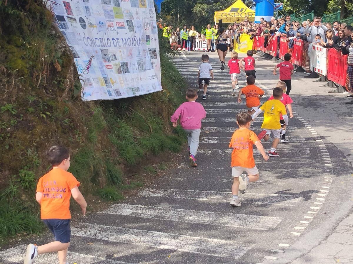Corrieron en las inmediaciones del colegio por el Monte dos Remedios, conjugando deporte y naturaleza