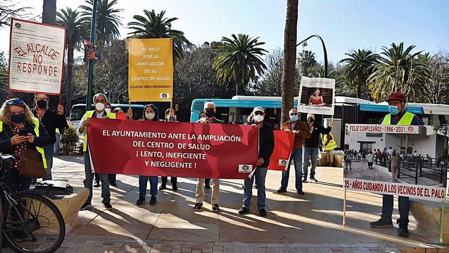 Protesta delante del Ayuntamiento de Málaga en marzo de este año