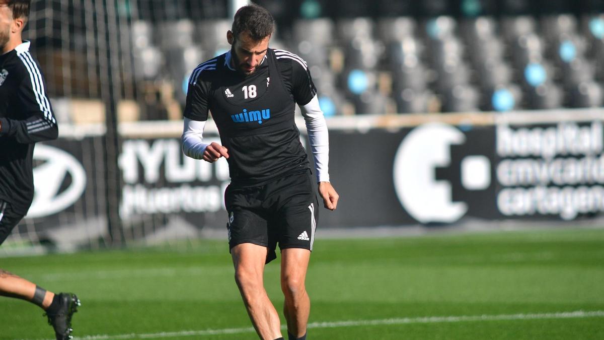 Antoñito, en un entrenamiento con el equipo