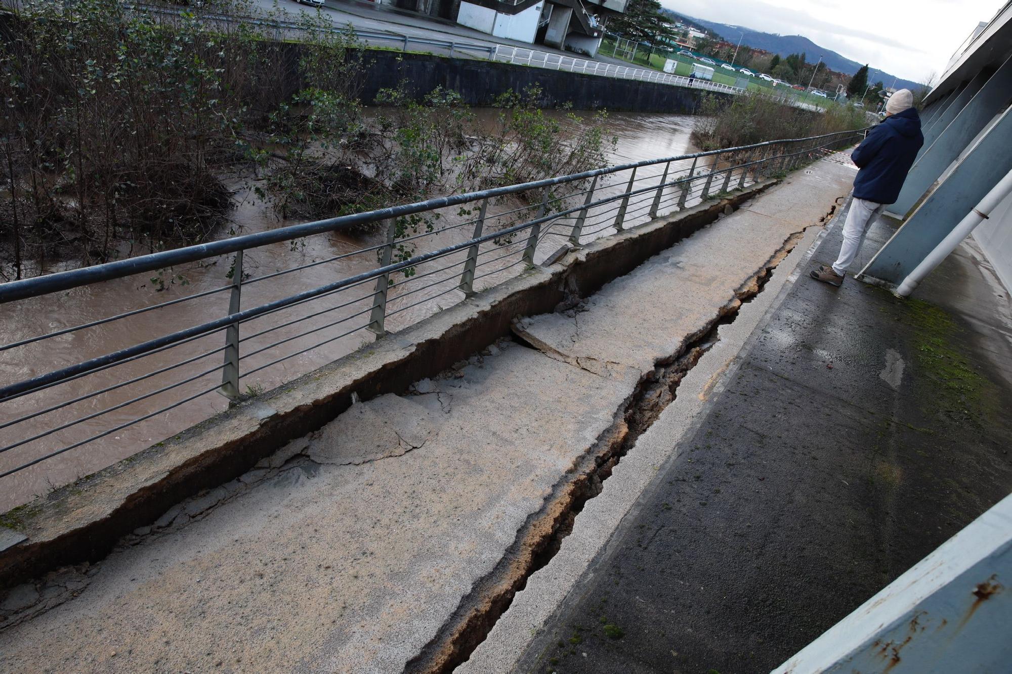 En imágenes: El temporal provoca grandes daños en la senda del Piles