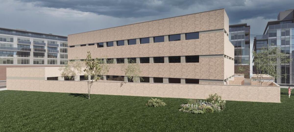 El futuro centro de salud contará con zonas ajardinadas.