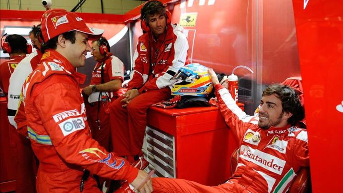 Massa y Alonso, compañeros en Ferrari de 2010 a 2013