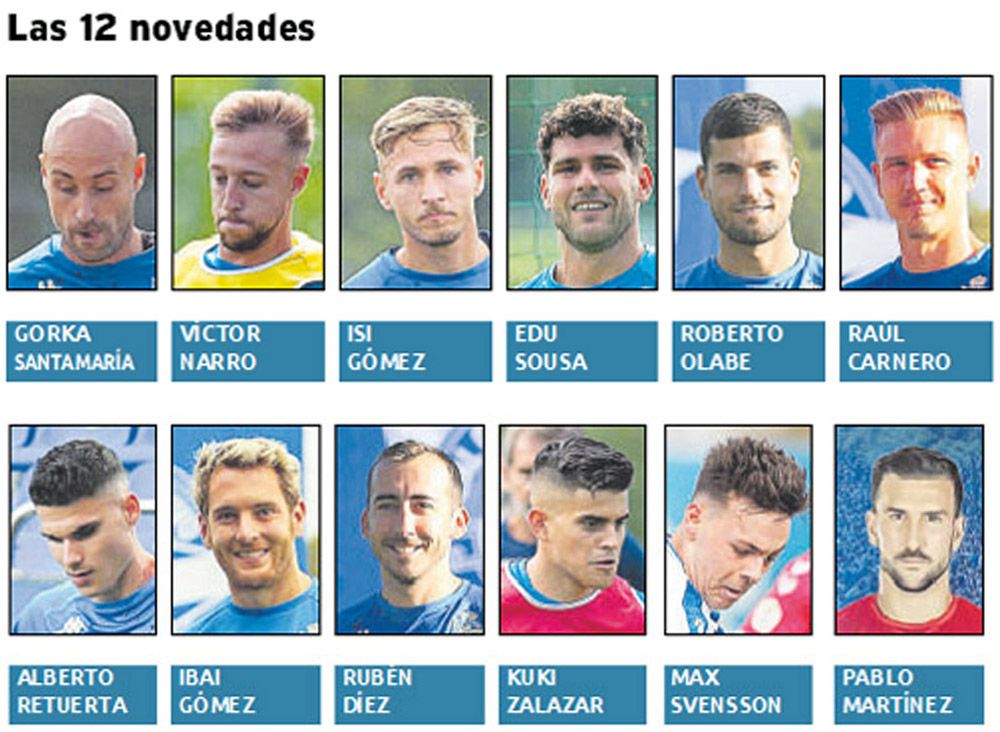 Los doce fichajes del Dépor para la temporada 2022-23.