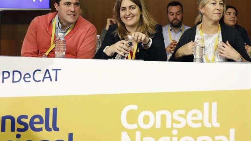 David Bonvehí, Marta Pascal i Neus Munté, ahir durant el consell nacional del PDeCAT