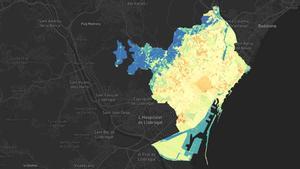 El primer mapa de Barcelona que predice el riesgo de que te pique un mosquito tigre.