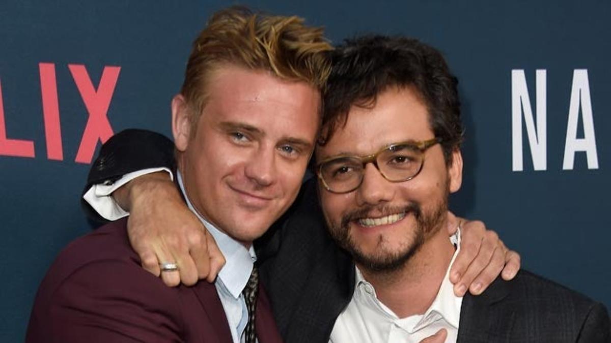 Boyd Holbrook y Wagner Moura, en el preestreno de la segunda temporada de Narcos