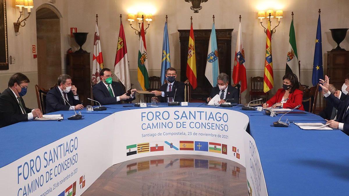 Encuentro de presidentes autonómicos en Santiago de Compostela. | Xoan Álvarez