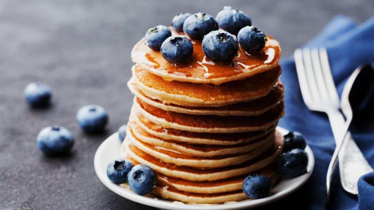 Pancakes con arándanos