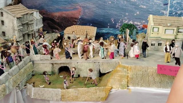 Una de las escenas recreadas en la muestra de Lola Menduiña. | FDV