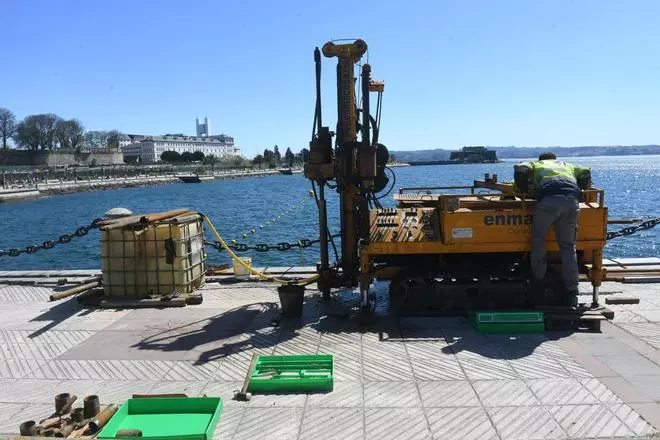 Sondeo en O Parrote para la instalación de una plataforma de baño