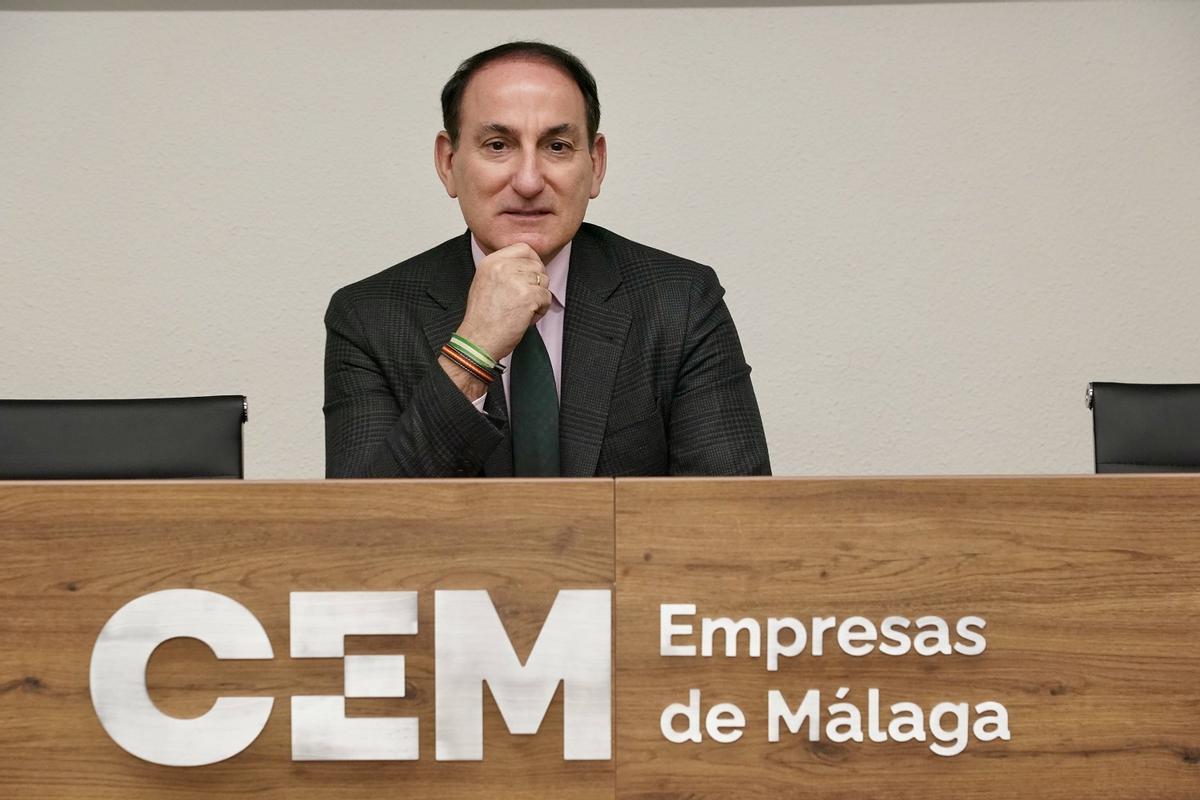 El presidente de la Confederación de Empresarios de Málaga (CEM) y de Andalucía (CEA), Javier González de Lara.