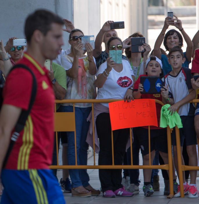 Los jugadores de la Selección llegan a Alicante