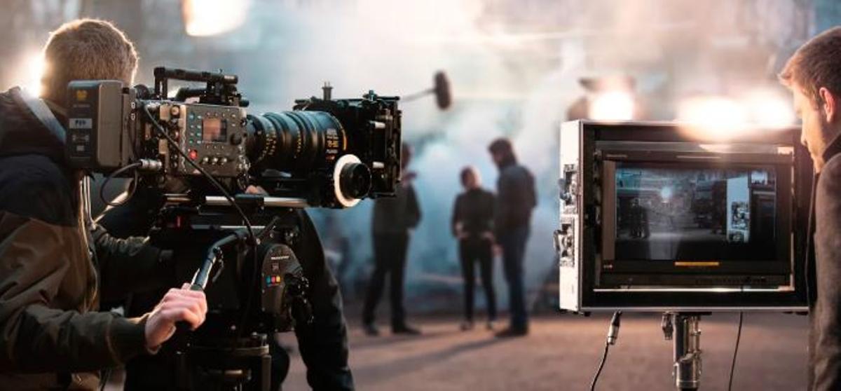 Un rodaje de una película.