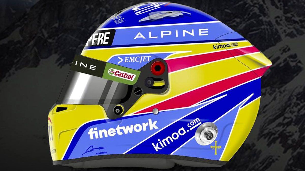 Este es el casco de Alonso para su regreso a la F1