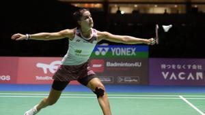 La española Carolina Marín durante el pasado campeonato del mundo de bádminton en Japón.