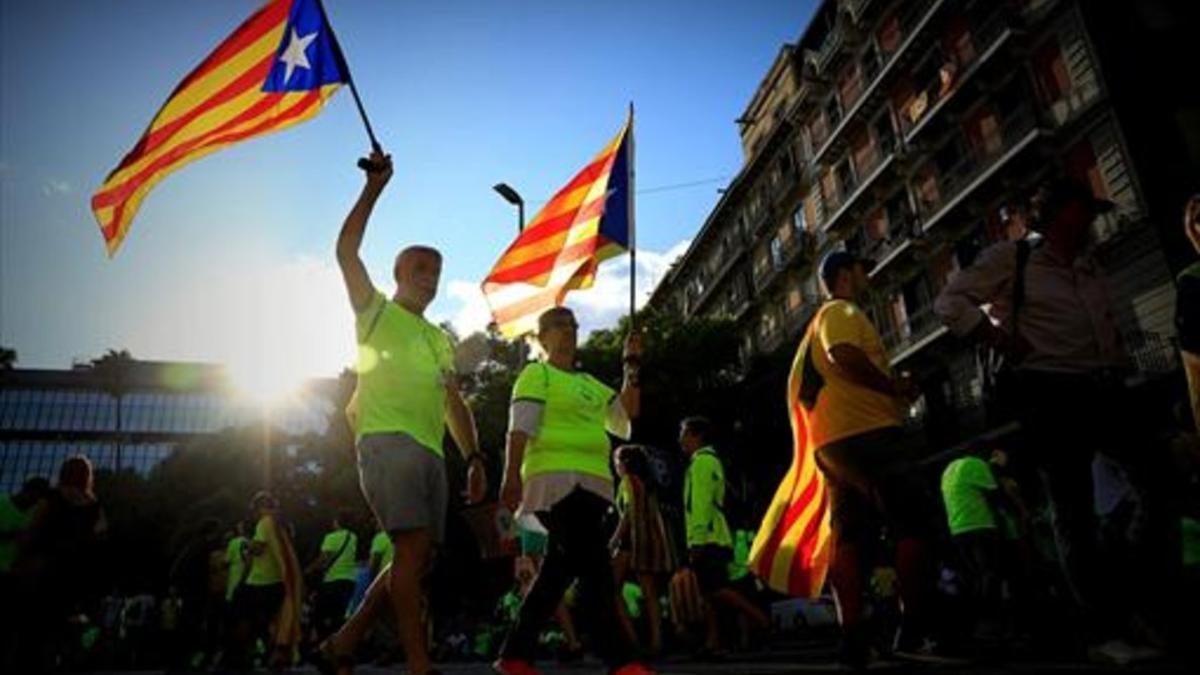 Un momento de la Diada del Onze de Setembre en Barcelona.