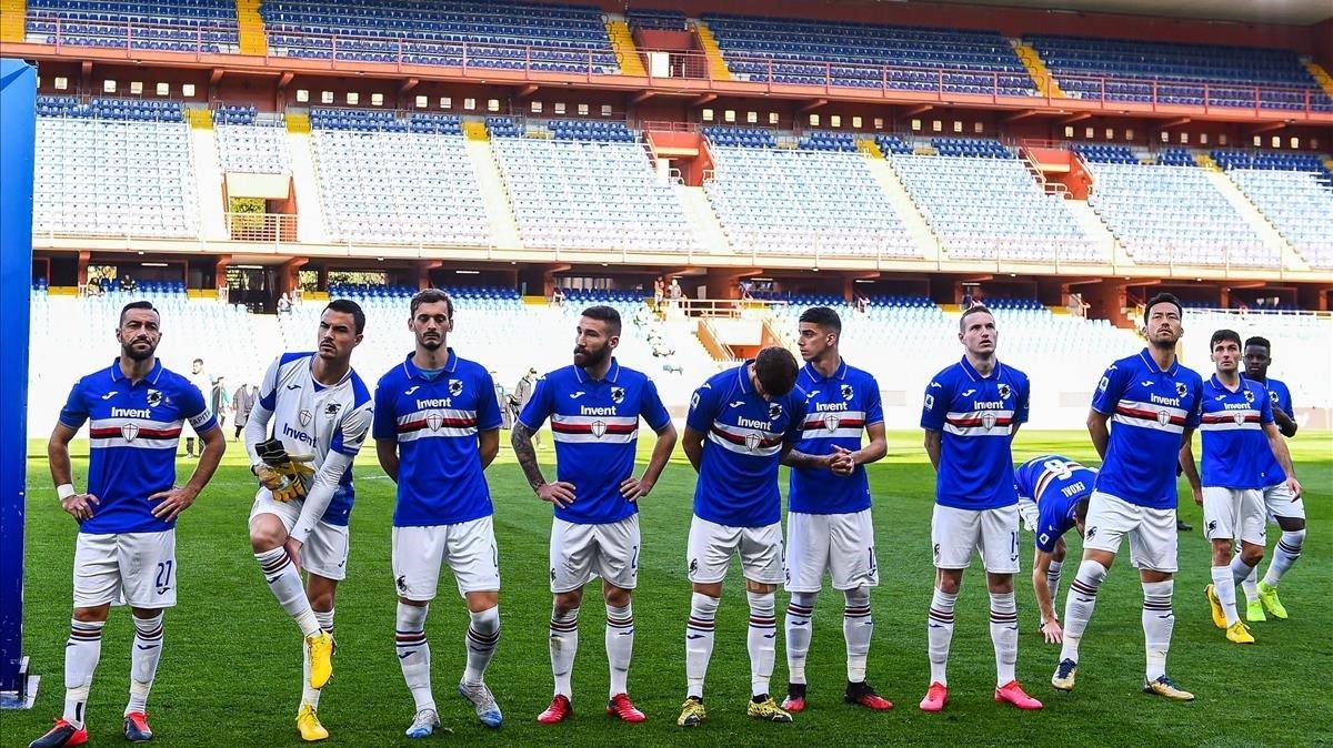 jdomenech52686624 genoa  italy   08 03 2020   sampdoria players line up before200308211923