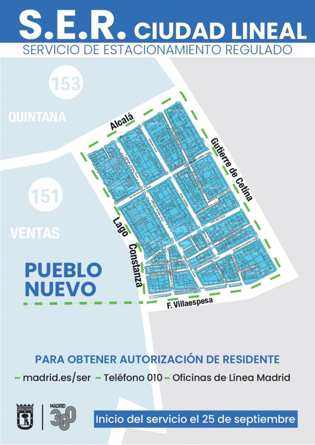 Nueva zona SER de Pueblo Nuevo (Ciudad Lineal).