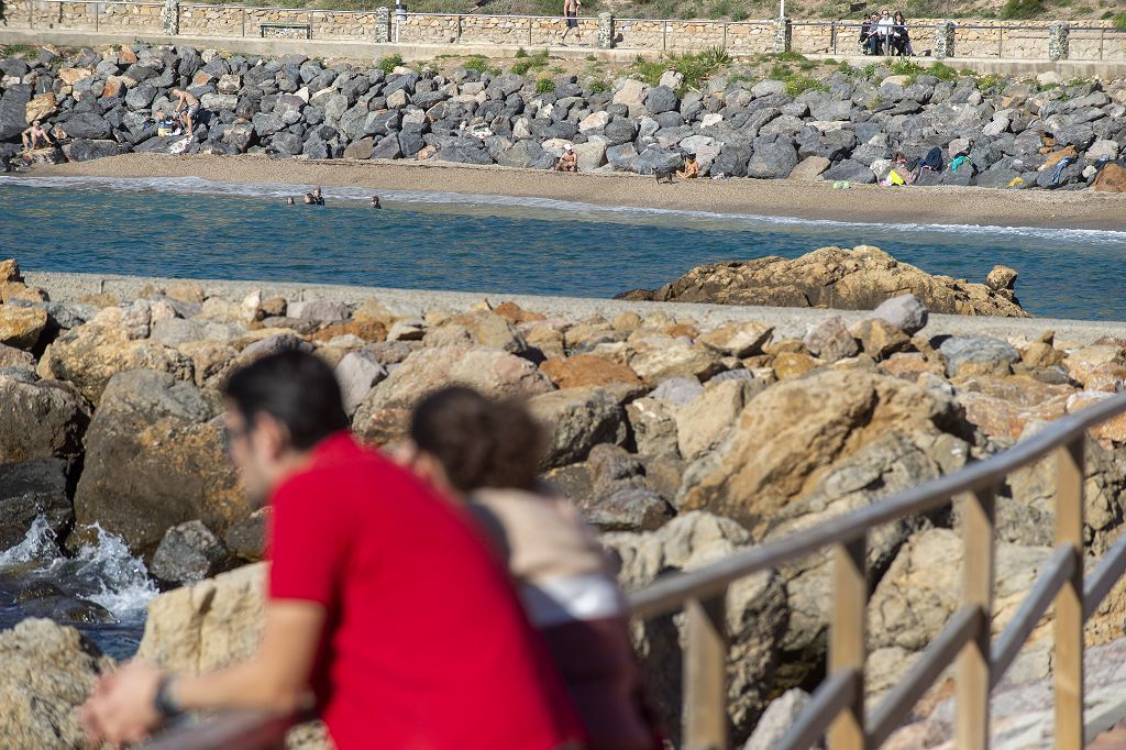 Playa de la Cortina en Navidad