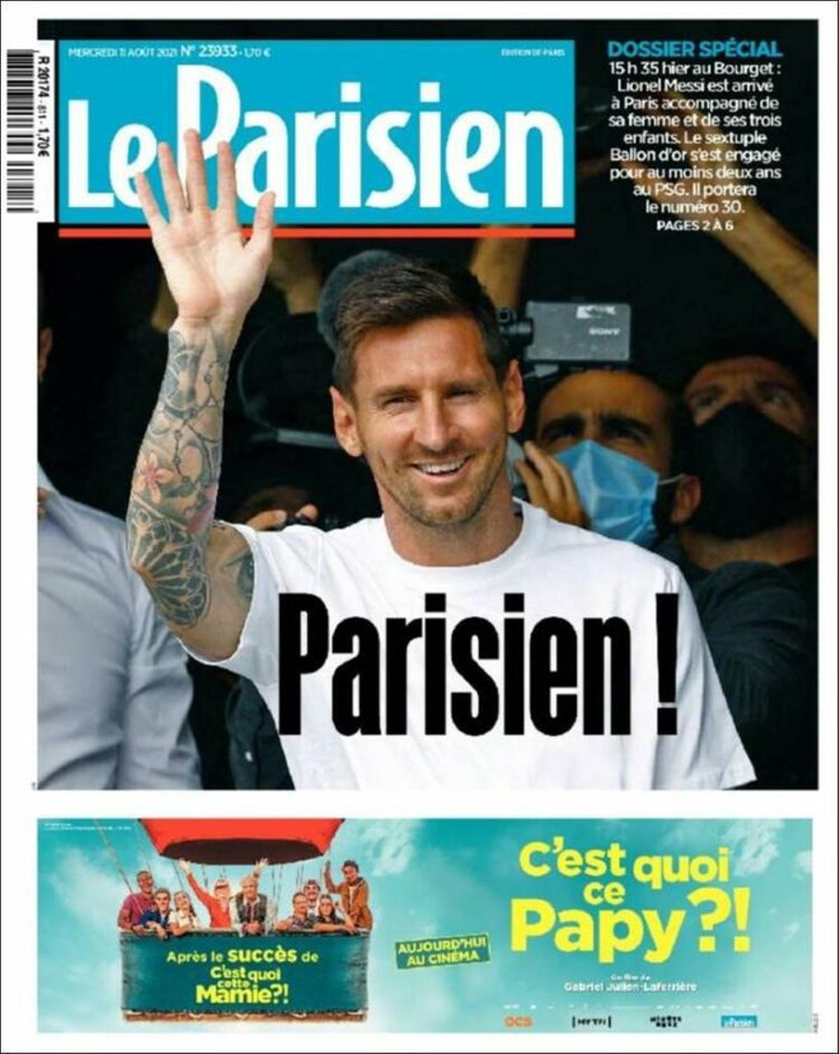 La premsa francesa, entusiasmada amb l’arribada de Messi: «És un somni»