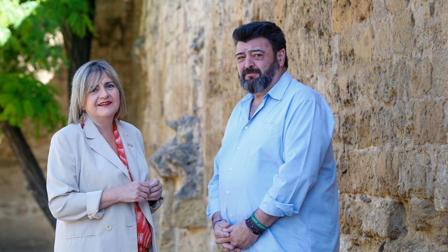 Marina Borrego y Vicente Palomares, secretarios provinciales de CCOO y UGT, respectivamente.