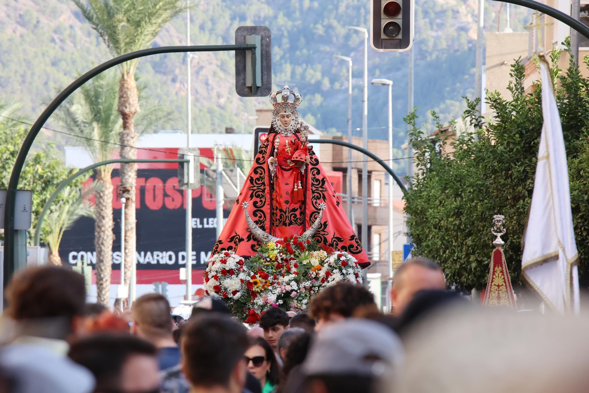 La llegada de la Virgen de la Fuensanta a Murcia para la Feria, en imágenes.