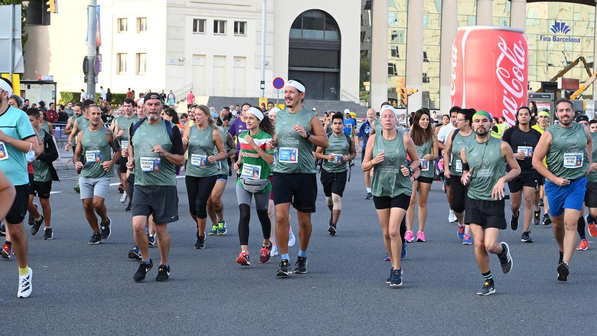 La Cursa de la Mercè 2022 en sus primeros metros de recorrido.