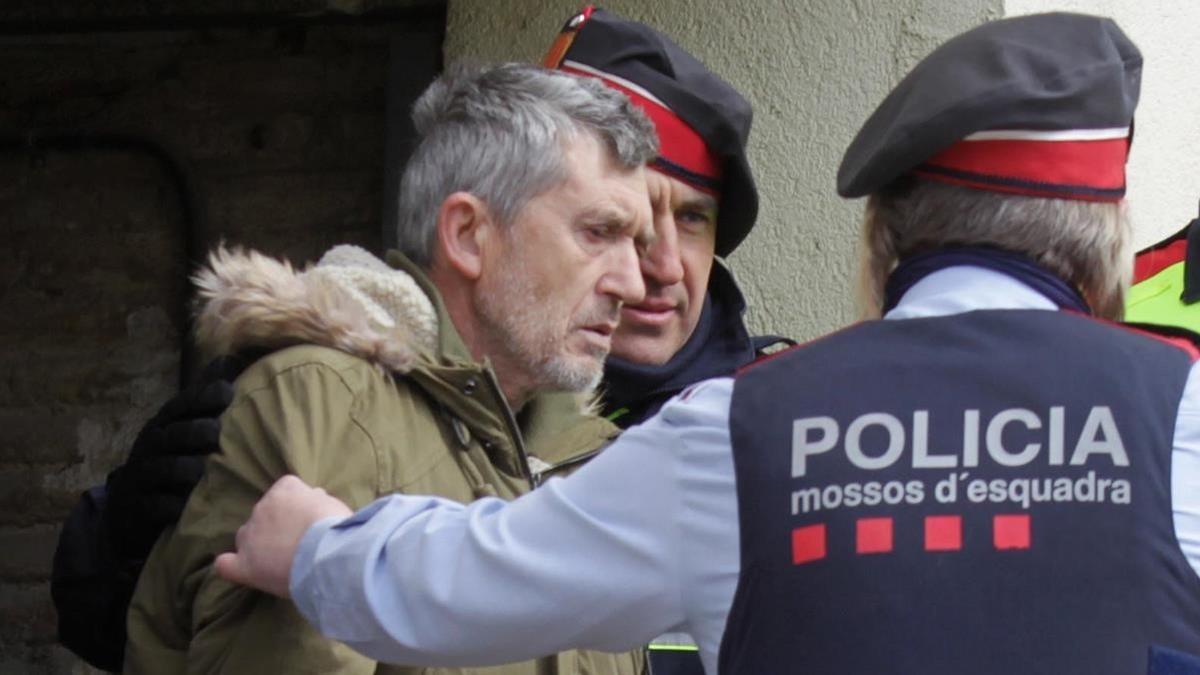 Jordi Magentí tras el registro de su vivienda, en febrero del presente año.