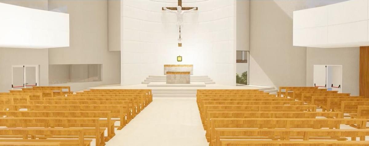 Recreación virtual del interior del templo.