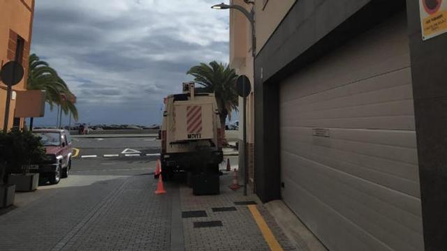 Instalación de las nuevas luminarias.