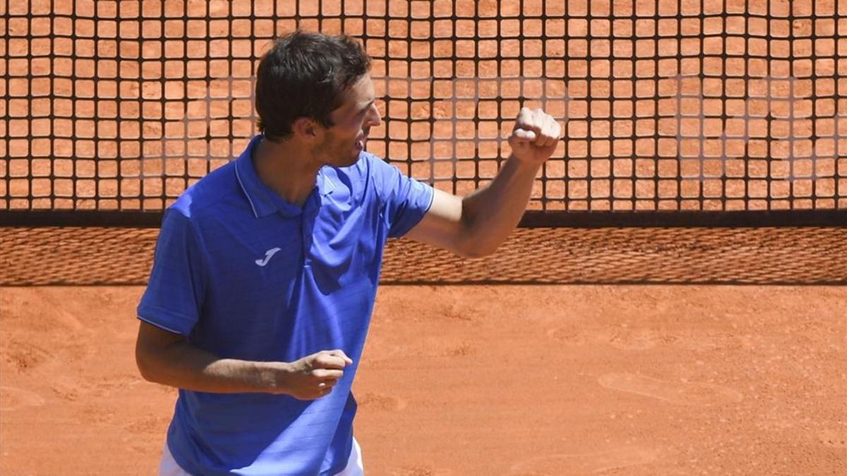 Albert Ramos celebra su pase a la semifinal de Montecarlo