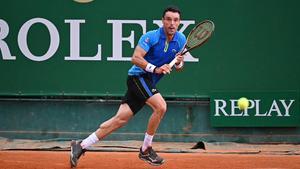 Bautista en su partido ante Zverev en Montecarlo.