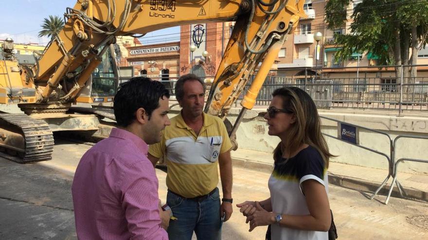 Sagredo y Campos en la zona donde se emprenderán las obras