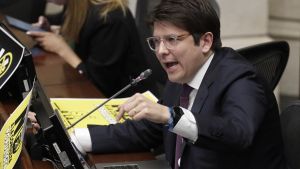 Miguel Uribe Turbay durante una intervención en el Senado, el pasado 13 de mayo.