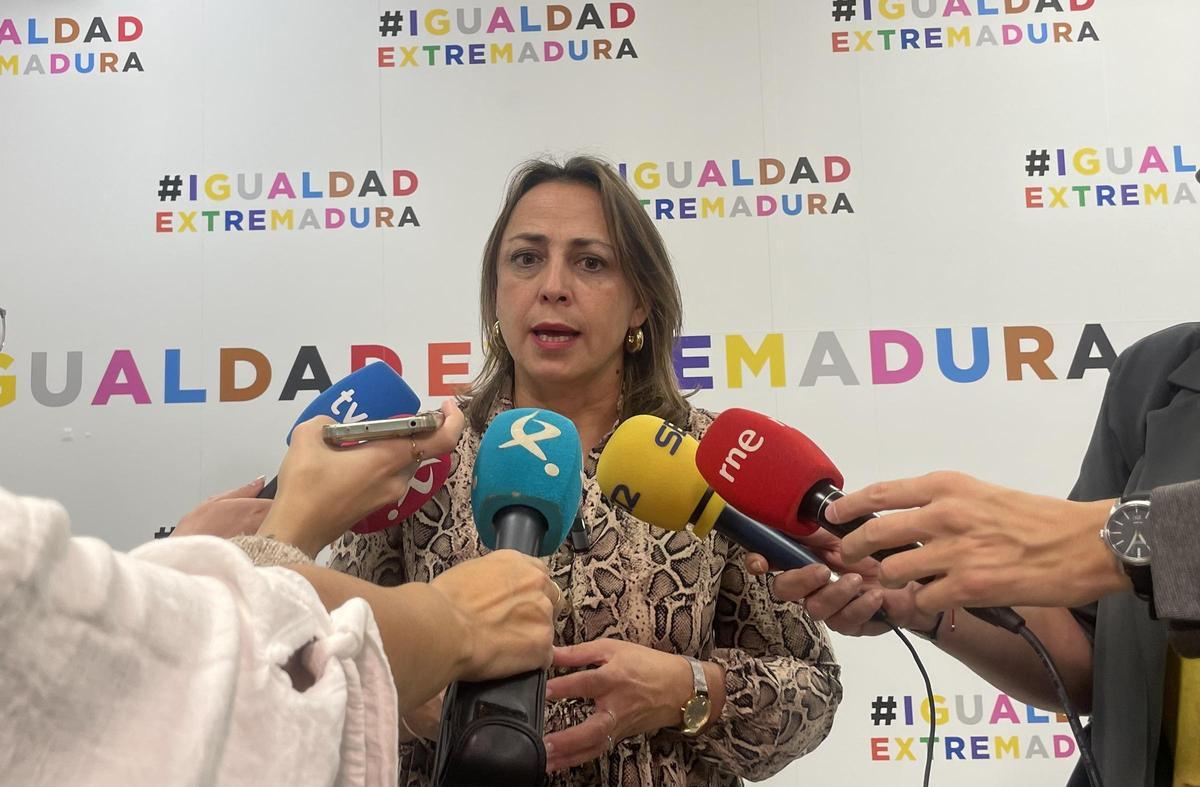 La secretaria general de Igualdad, Ara Sánchez, este jueves en Mérida.