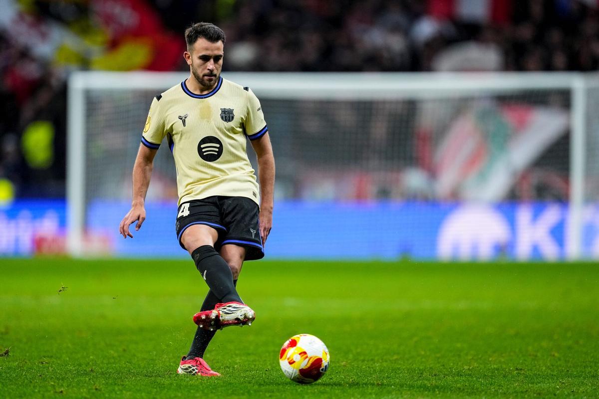 Eric Garcia durante el partido contra el Atlético de Madrid