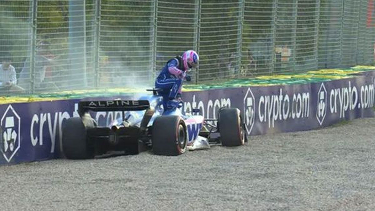 Alonso sufrió un fuerte accidente en la Q3 de Australia