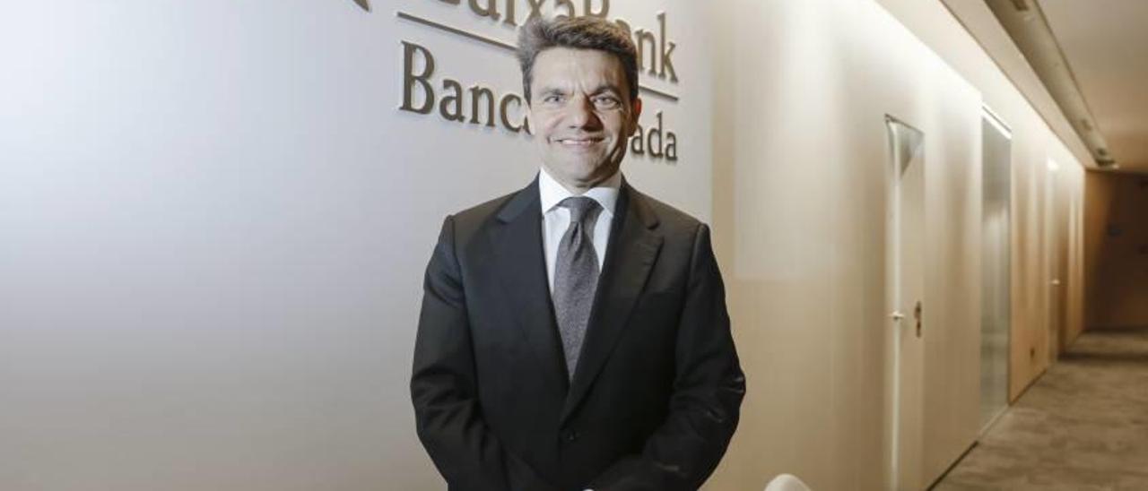 Juanjo Clapés en la sede de Banca Patrimonial de CaixaBank en las avenidas de Palma.