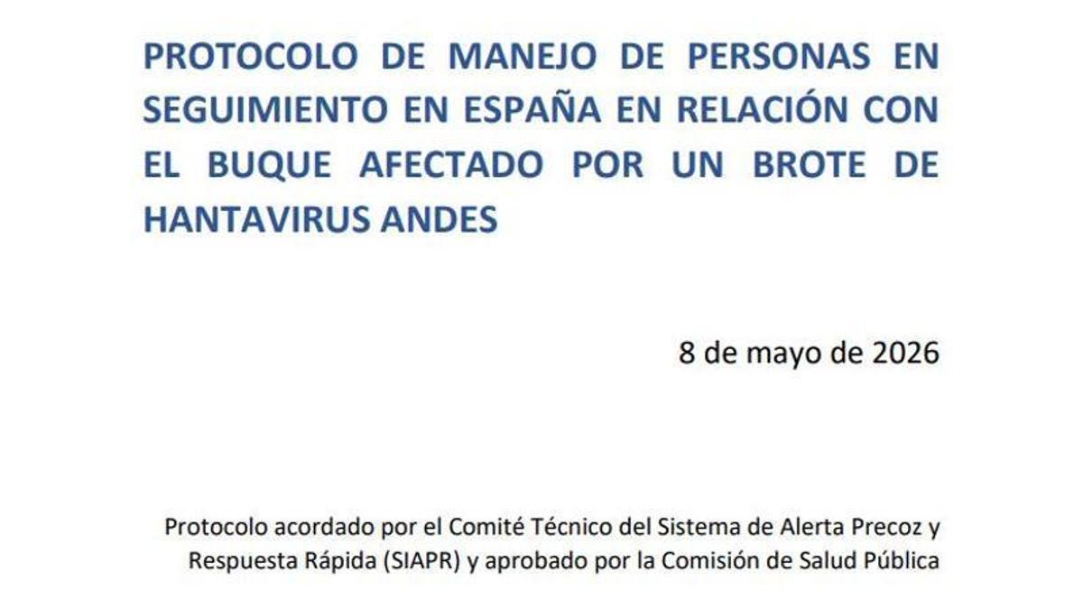 PROTOCOLO DE MANEJO DE CONTACTOS Y CASOS. Brote de Hantavirus Andes