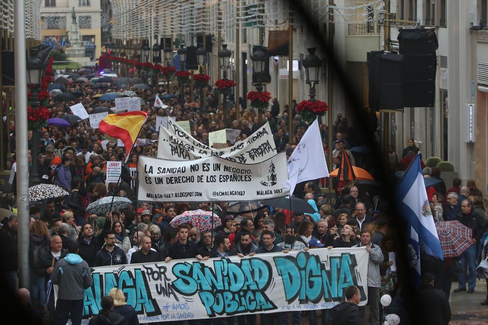 Marcha por la sanidad pública en Málaga