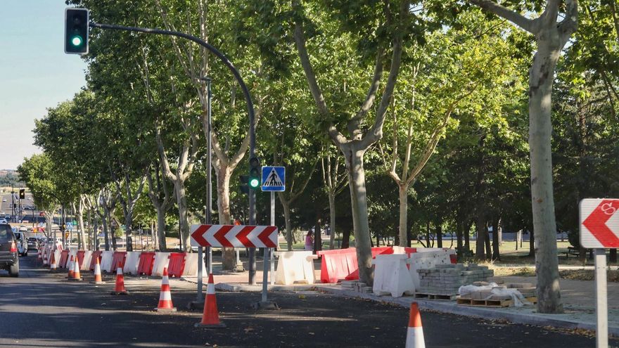 Cortado un carril de entrada a Zamora de la calle Puebla de Sanabria