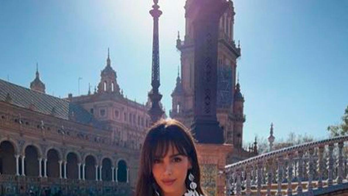 Rocío Osorno en la Plaza de España de Sevilla