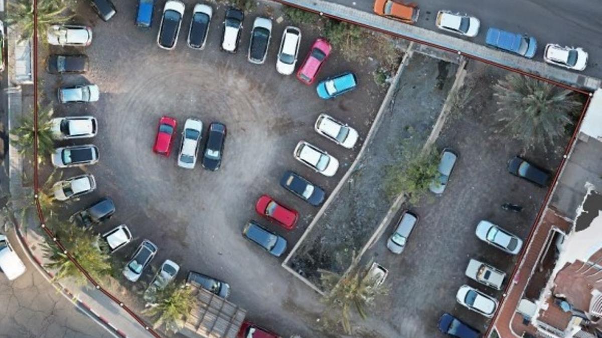 Vista aérea de las parcelas donde Mogán habilitará un parque en Playa del Cura.