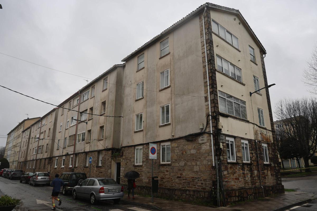 Edificios del barrio de Pontepedriña construidos en la década de los 50