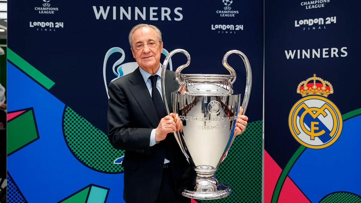 Florentino Pérez supera las seis Copas de Europa de Santiago Bernabéu