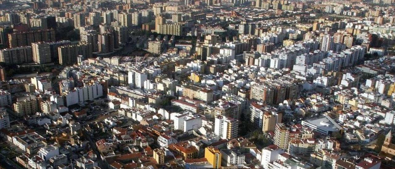 Vista aérea de Málaga.